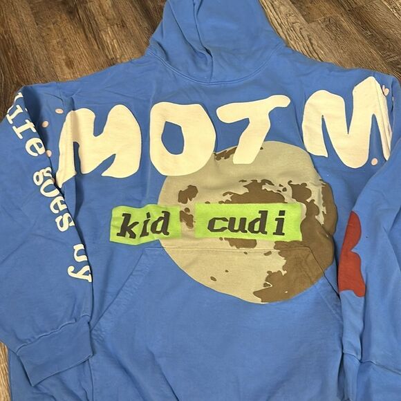 Kid Cudi CPFM For MOTM III Life Goes By Blue Hoodie Size XXL New - Picture 5 of 6